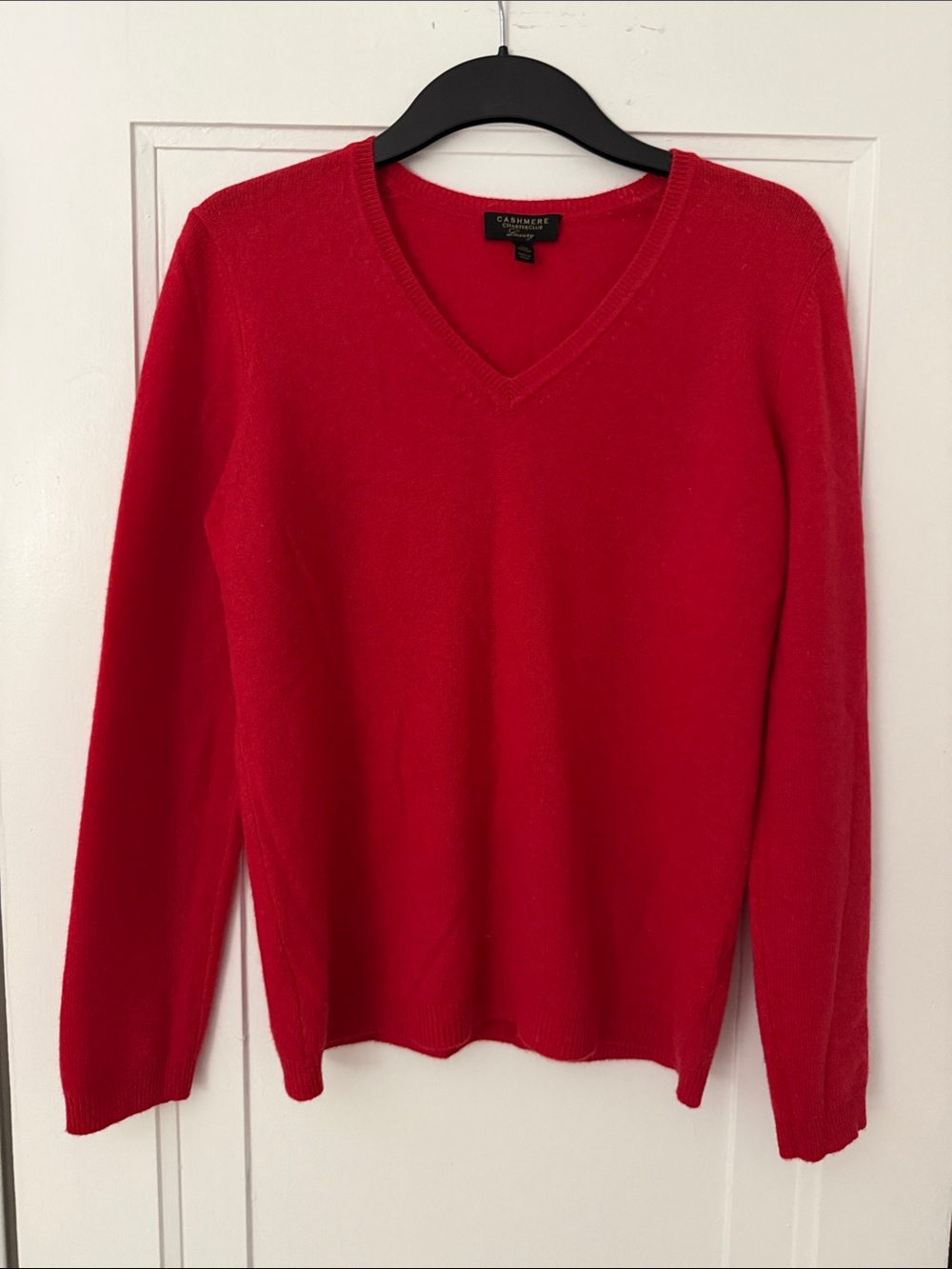 Charter Club Red V-Neck Sweater